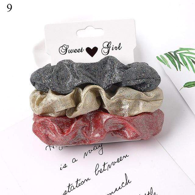 1 Set Scrunchies Hair Ring Candy Color Hair Ties Rope Autumn Winter Women Ponytail Hair Accessories 4-6Pcs Girls Hairbands Gifts AExp