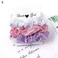 1 Set Scrunchies Hair Ring Candy Color Hair Ties Rope Autumn Winter Women Ponytail Hair Accessories 4-6Pcs Girls Hairbands Gifts AExp