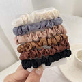 1 Set Scrunchies Hair Ring Candy Color Hair Ties Rope Autumn Winter Women Ponytail Hair Accessories 4-6Pcs Girls Hairbands Gifts AExp