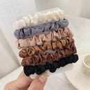 1 Set Scrunchies Hair Ring Candy Color Hair Ties Rope Autumn Winter Women Ponytail Hair Accessories 4-6Pcs Girls Hairbands Gifts AExp