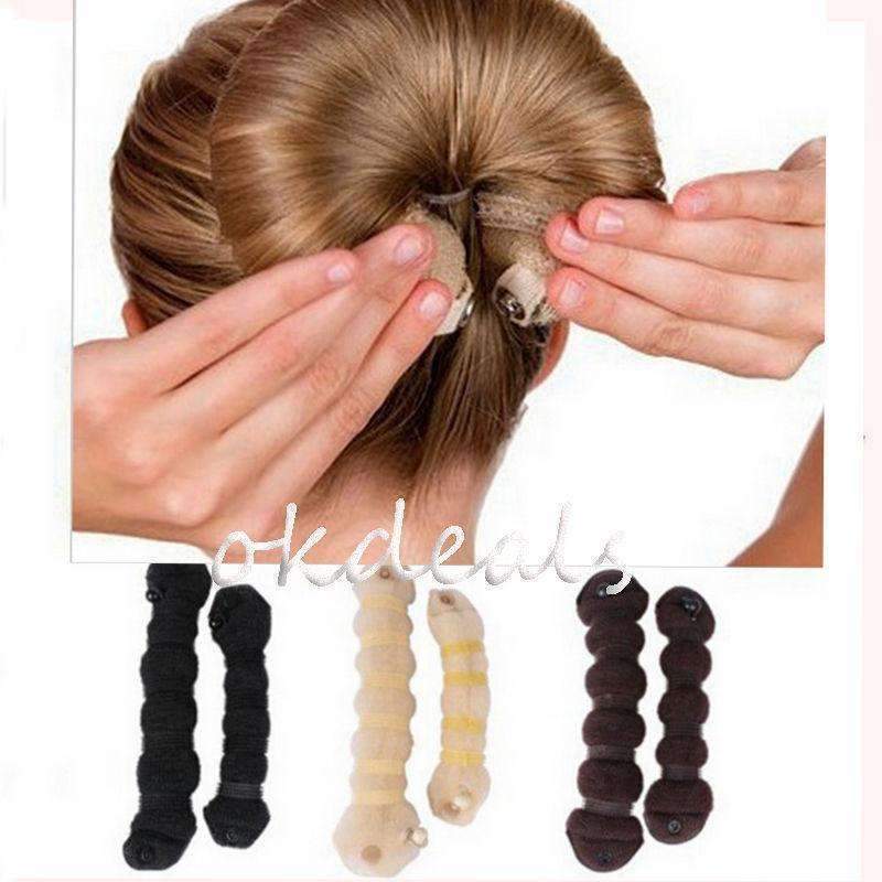 1 Set Women Girl Magic Style Hair Styling Tools Buns Braiders Curling Headwear Hair Rope Hair Band Accessories-Skin-JadeMoghul Inc.