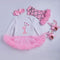 1 st Girls Bodysuit Baby Girl Clothes Baptism Dresses Pink Long Sleeve Dress baby body Clothing Tutu Clothes 4pcs/set-1F2022-3M-JadeMoghul Inc.