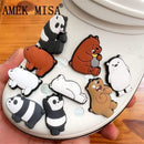 1 to 3pcs Animals Style PVC Shoe Charms Decoration Panda/Polar Bear/Brown Bear Shoe Accessories for croc jibz Kid's Party X-mas JadeMoghul Inc. 