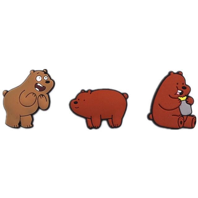 1 to 3pcs Animals Style PVC Shoe Charms Decoration Panda/Polar Bear/Brown Bear Shoe Accessories for croc jibz Kid's Party X-mas JadeMoghul Inc. 