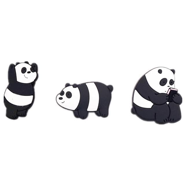 1 to 3pcs Animals Style PVC Shoe Charms Decoration Panda/Polar Bear/Brown Bear Shoe Accessories for croc jibz Kid's Party X-mas JadeMoghul Inc. 