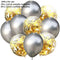 10/14pcs Mixed Metallic Balloons Heart Star Gold Confetti Balloon Birthday Party Decorate Kids Adult Air Balls Wedding Globos