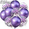10/14pcs Mixed Metallic Balloons Heart Star Gold Confetti Balloon Birthday Party Decorate Kids Adult Air Balls Wedding Globos