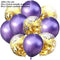 10/14pcs Mixed Metallic Balloons Heart Star Gold Confetti Balloon Birthday Party Decorate Kids Adult Air Balls Wedding Globos