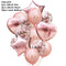 10/14pcs Mixed Metallic Balloons Heart Star Gold Confetti Balloon Birthday Party Decorate Kids Adult Air Balls Wedding Globos