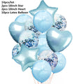 10/14pcs Mixed Metallic Balloons Heart Star Gold Confetti Balloon Birthday Party Decorate Kids Adult Air Balls Wedding Globos