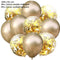 10/14pcs Mixed Metallic Balloons Heart Star Gold Confetti Balloon Birthday Party Decorate Kids Adult Air Balls Wedding Globos