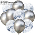 10/14pcs Mixed Metallic Balloons Heart Star Gold Confetti Balloon Birthday Party Decorate Kids Adult Air Balls Wedding Globos
