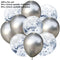 10/14pcs Mixed Metallic Balloons Heart Star Gold Confetti Balloon Birthday Party Decorate Kids Adult Air Balls Wedding Globos