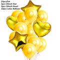 10/14pcs Mixed Metallic Balloons Heart Star Gold Confetti Balloon Birthday Party Decorate Kids Adult Air Balls Wedding Globos