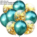 10/14pcs Mixed Metallic Balloons Heart Star Gold Confetti Balloon Birthday Party Decorate Kids Adult Air Balls Wedding Globos