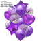 10/14pcs Mixed Metallic Balloons Heart Star Gold Confetti Balloon Birthday Party Decorate Kids Adult Air Balls Wedding Globos