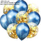 10/14pcs Mixed Metallic Balloons Heart Star Gold Confetti Balloon Birthday Party Decorate Kids Adult Air Balls Wedding Globos