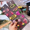 10/15 Pcs/Set Girls Cute Cartoon Animals Fruit 5 cm Hairpins Children Lovely Hair Clips Barrettes Headband Kids Hair Accessories AExp