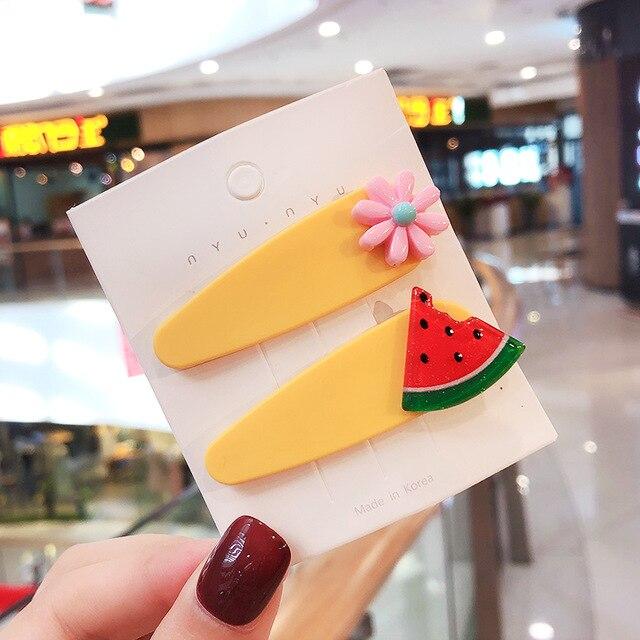 10/15 Pcs/Set Girls Cute Cartoon Animals Fruit 5 cm Hairpins Children Lovely Hair Clips Barrettes Headband Kids Hair Accessories AExp