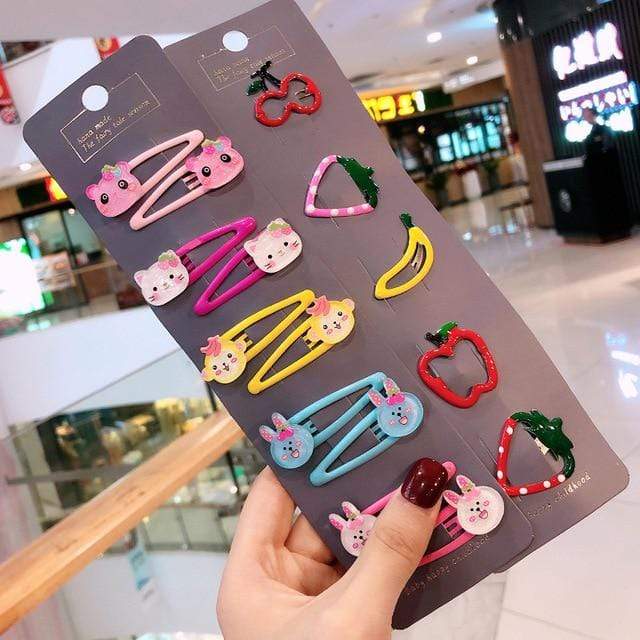 10/15 Pcs/Set Girls Cute Cartoon Animals Fruit 5 cm Hairpins Children Lovely Hair Clips Barrettes Headband Kids Hair Accessories JadeMoghul Inc. 