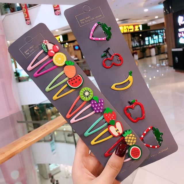 10/15 Pcs/Set Girls Cute Cartoon Animals Fruit 5 cm Hairpins Children Lovely Hair Clips Barrettes Headband Kids Hair Accessories JadeMoghul Inc. 