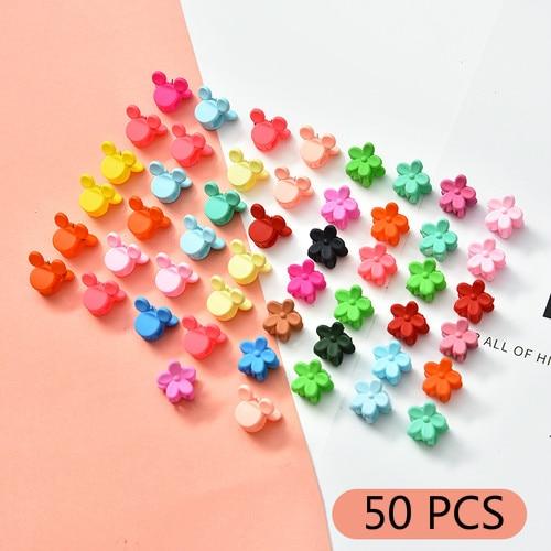 10/20/30/50 Pcs/Bag Cute Girls Women Flower Crown Animals Baby Hair Claws Children Hairpins Hair Clips Kid Hair Accessories Set AExp