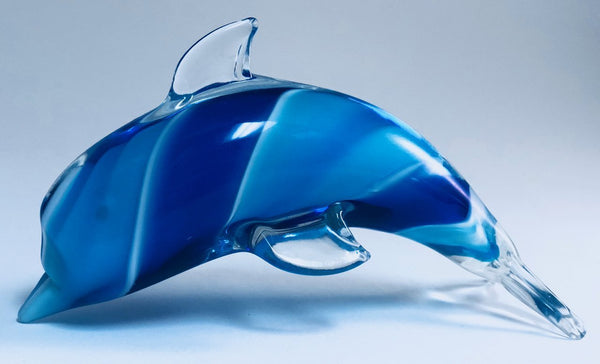 Glass Art  - 10" Art Glass Dolphin
