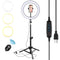 10 inch LED Ring Light Photographic Selfie Ring Light with tripod for Smartphone Youtube Makeup Video Studio Tripod aro de luz AExp
