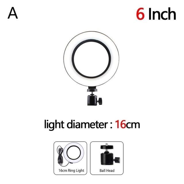 10 inch LED Ring Light Photographic Selfie Ring Light with tripod for Smartphone Youtube Makeup Video Studio Tripod aro de luz AExp