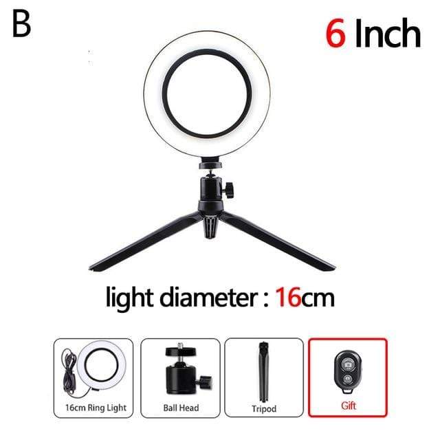10 inch LED Ring Light Photographic Selfie Ring Light with tripod for Smartphone Youtube Makeup Video Studio Tripod aro de luz AExp