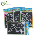10 pcs 13x 9.8cm Scratch Art Paper Magic Painting Paper with Drawing Stick For Kids Toy Colorful Drawing Toys-mix for boy-JadeMoghul Inc.