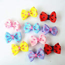 10 Pcs/ Lot Small Mini Bow Hairgrips Sweet Girls Solid Dot/ Stripe Printing Whole Wrapped Safety Hair Clips Kids Hairpins-SP Heart-JadeMoghul Inc.