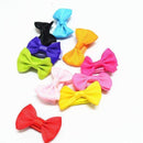 10 Pcs/ Lot Small Mini Bow Hairgrips Sweet Girls Solid Dot/ Stripe Printing Whole Wrapped Safety Hair Clips Kids Hairpins-SP Solid-JadeMoghul Inc.