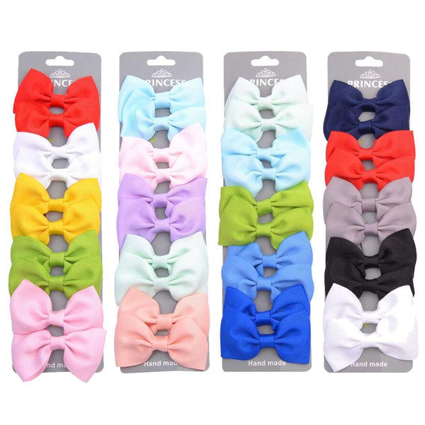 10 Pcs/set Grosgrain Ribbon Hair Bows With Clip For Cute Baby Girls Colorful Hair Clips Hairpins Barrettes Kids Hair Accessories AExp