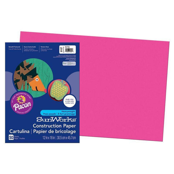 (10 PK) SUNWORKS 12X18 HOT PINK-Arts & Crafts-JadeMoghul Inc.