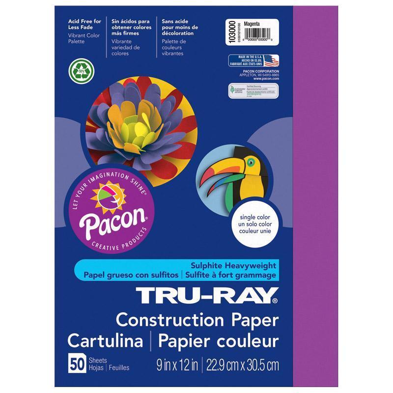 (10 PK) TRU RAY 9X12 MAGENTA-Arts & Crafts-JadeMoghul Inc.