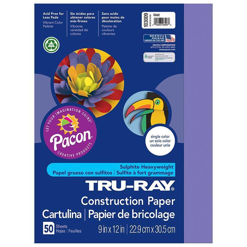 (10 PK) TRU RAY 9X12 VIOLET-Arts & Crafts-JadeMoghul Inc.