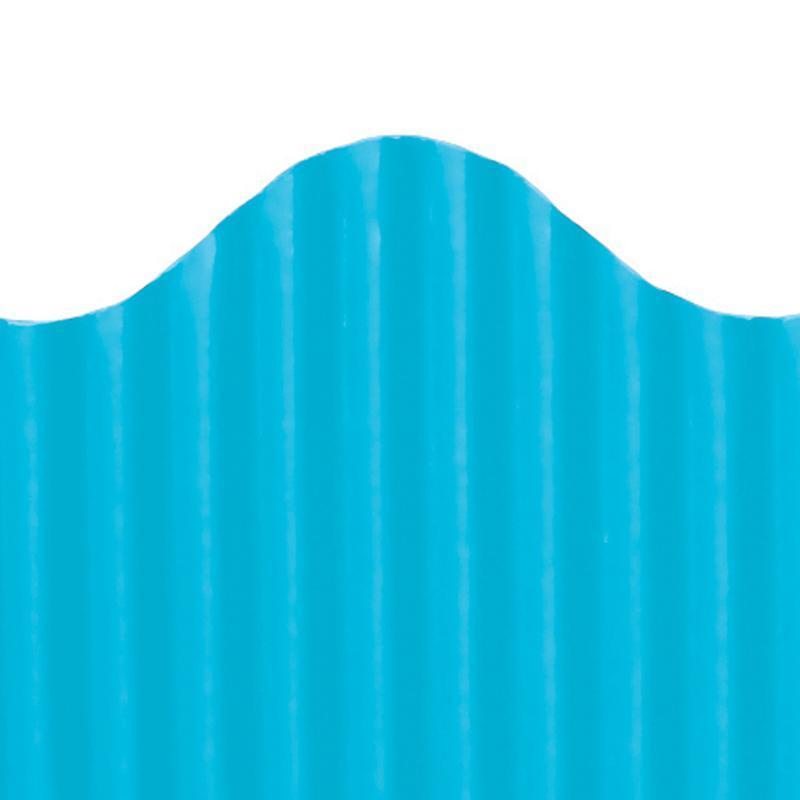 (10 Rl) Corrugated Border Brite Blu-Supplies-JadeMoghul Inc.