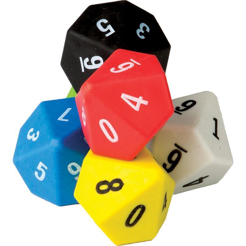 10 SIDED DICE 6 PACK-Learning Materials-JadeMoghul Inc.