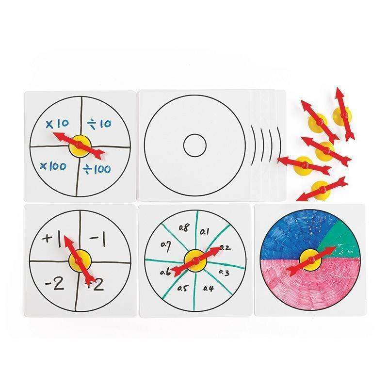 10 SUCTION SPINNERS W WHITEBOARDS-Toys & Games-JadeMoghul Inc.