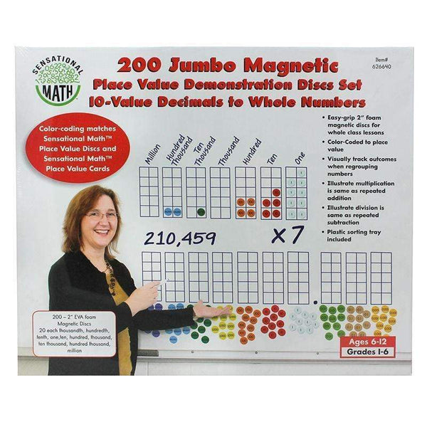 10-VALUE JUMBO MAGNETIC PLACE VALUE-Learning Materials-JadeMoghul Inc.