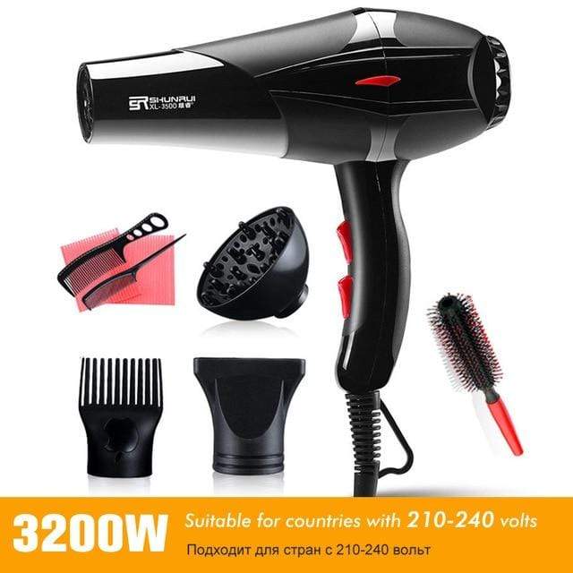 100-240V Professional 3200W/1400W Hair Dryer Strong Power Barber Salon Styling Tools Hot/Cold Air Blow Dryer 2 Speed Adjustment JadeMoghul Inc. 