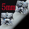 100% 925 Sterling Silver New Square Stud Earrings-5mm-JadeMoghul Inc.