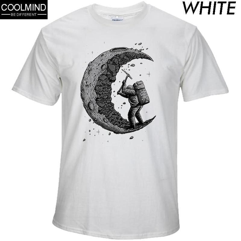 100% cotton digging the moon print casual mens o-neck t shirts fashion men's tops men T-shirt short sleeve men tshirt 2017-bai-XS-JadeMoghul Inc.