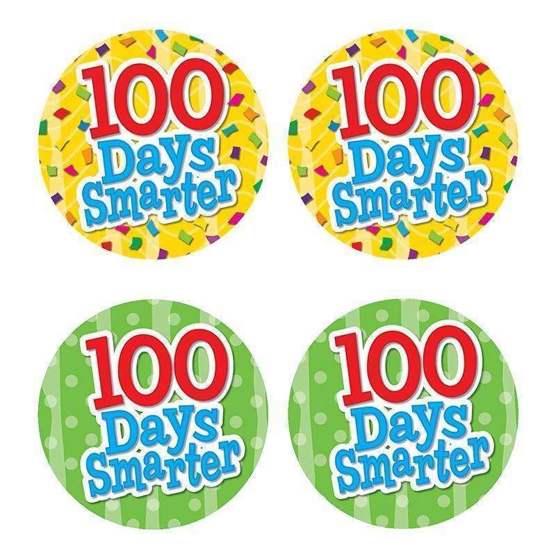 100 DAYS SMARTER WEAR EM BADGES-Learning Materials-JadeMoghul Inc.