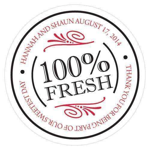 100% Fresh Small Sticker Cherry (Pack of 1)-Wedding Favor Stationery-Red-JadeMoghul Inc.