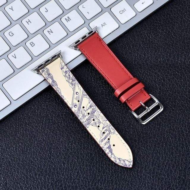100% Genuine Cow Leather loop Bracelet Belt Band for Apple Watch 6 SE 5 4 42MM 38MM 44MM 40MM Strap for iWatch 6 5 4 Wristband JadeMoghul Inc. 