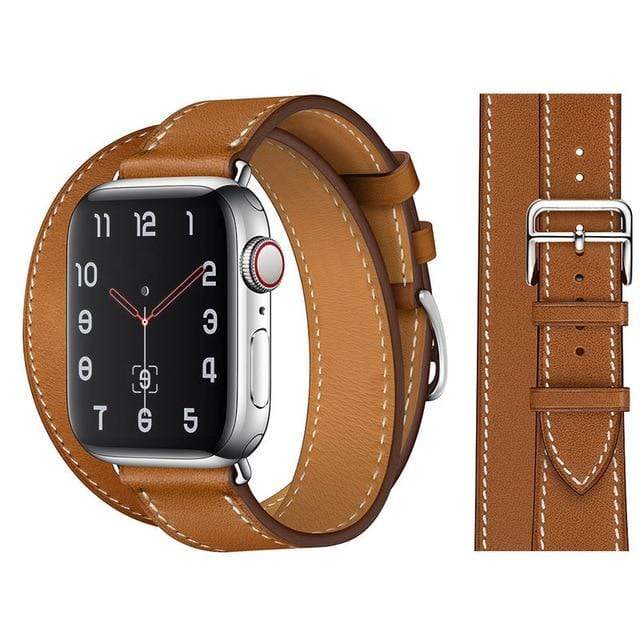 100% Genuine Cow Leather loop Bracelet Belt Band for Apple Watch 6 SE 5 4 42MM 38MM 44MM 40MM Strap for iWatch 6 5 4 Wristband JadeMoghul Inc. 