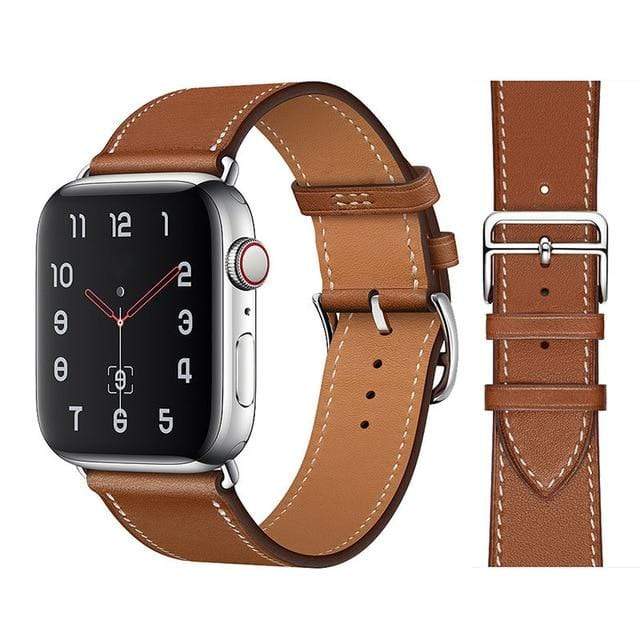 100% Genuine Cow Leather loop Bracelet Belt Band for Apple Watch 6 SE 5 4 42MM 38MM 44MM 40MM Strap for iWatch 6 5 4 Wristband JadeMoghul Inc. 