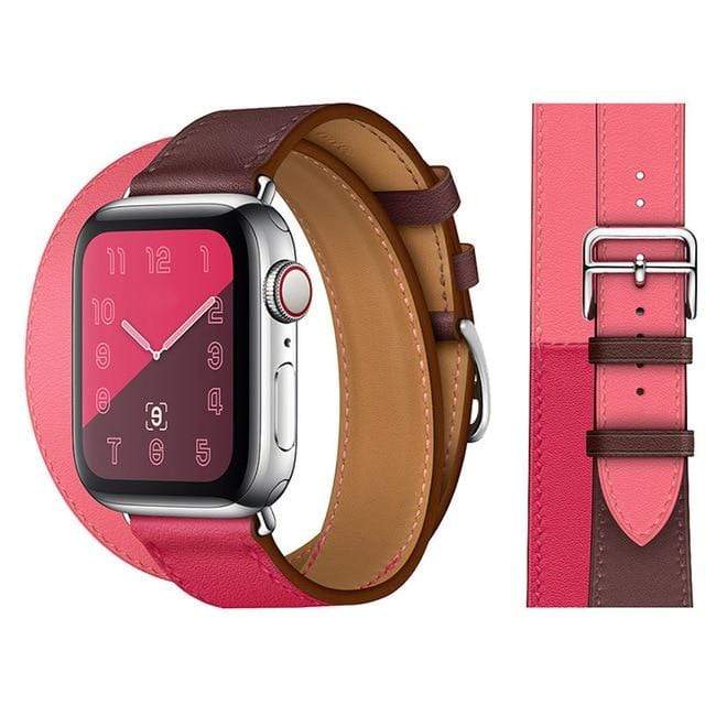 100% Genuine Cow Leather loop Bracelet Belt Band for Apple Watch 6 SE 5 4 42MM 38MM 44MM 40MM Strap for iWatch 6 5 4 Wristband JadeMoghul Inc. 